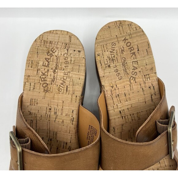 Kork Ease Womens Size 10M Saffron Leather Open Toe Slide Sandals Platform Wedge - Picture 8 of 13